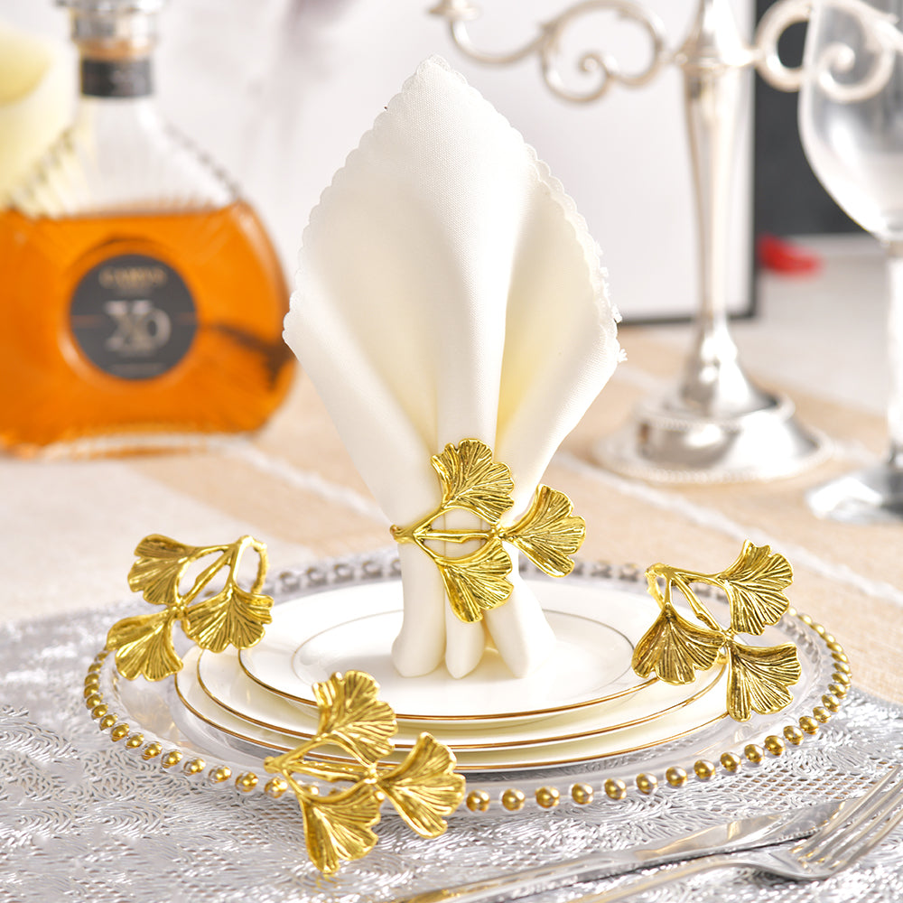 Golden Aura Napkin Rings