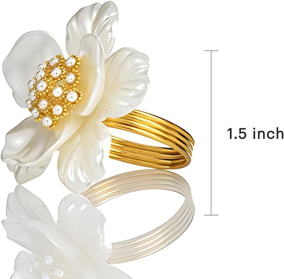 Floral Whisper Napkin Rings