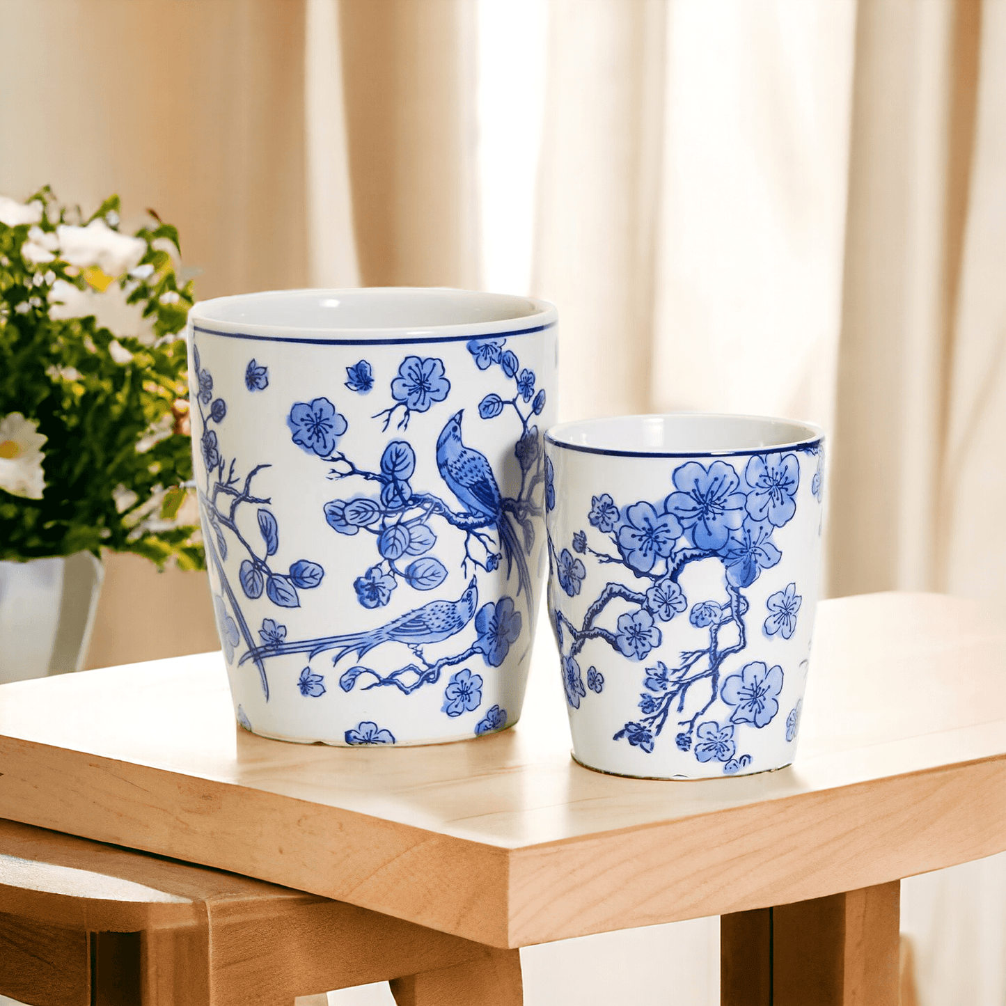 Blue and White Chinoiserie Vases