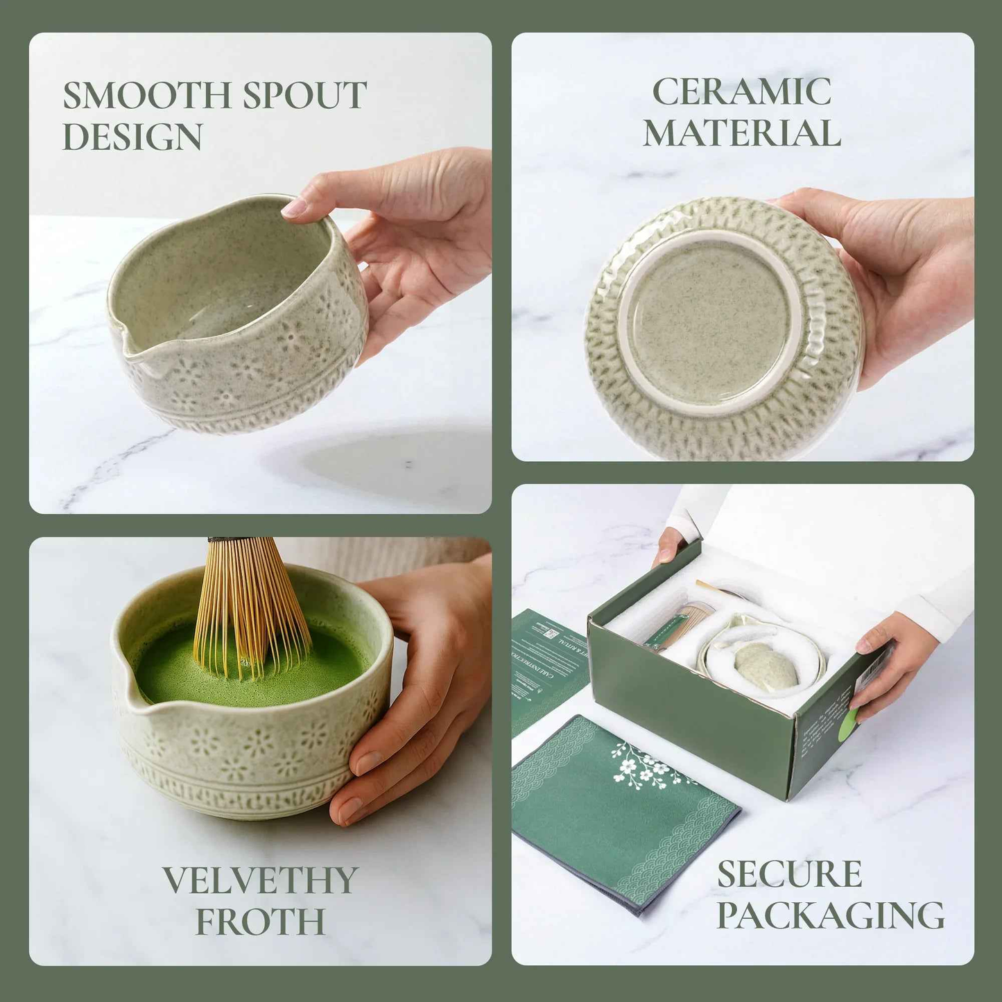 Premium Matcha Whisk Set - Bamboo Whisk & Ceramic Bowl