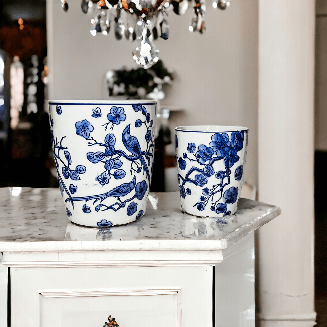 Blue and White Chinoiserie Vases