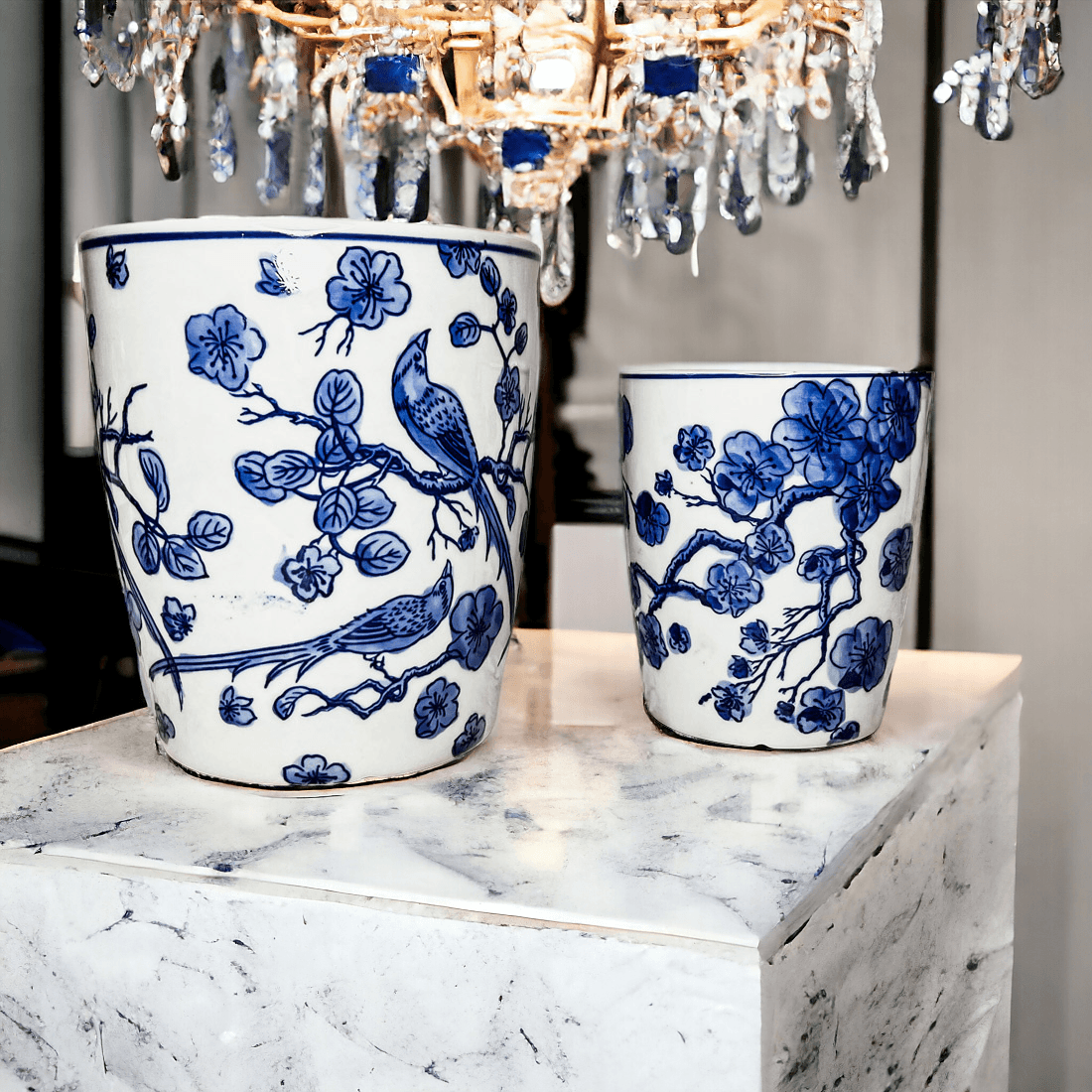 Blue and White Chinoiserie Vases
