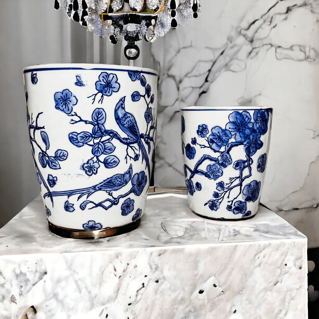 Blue and White Chinoiserie Vases