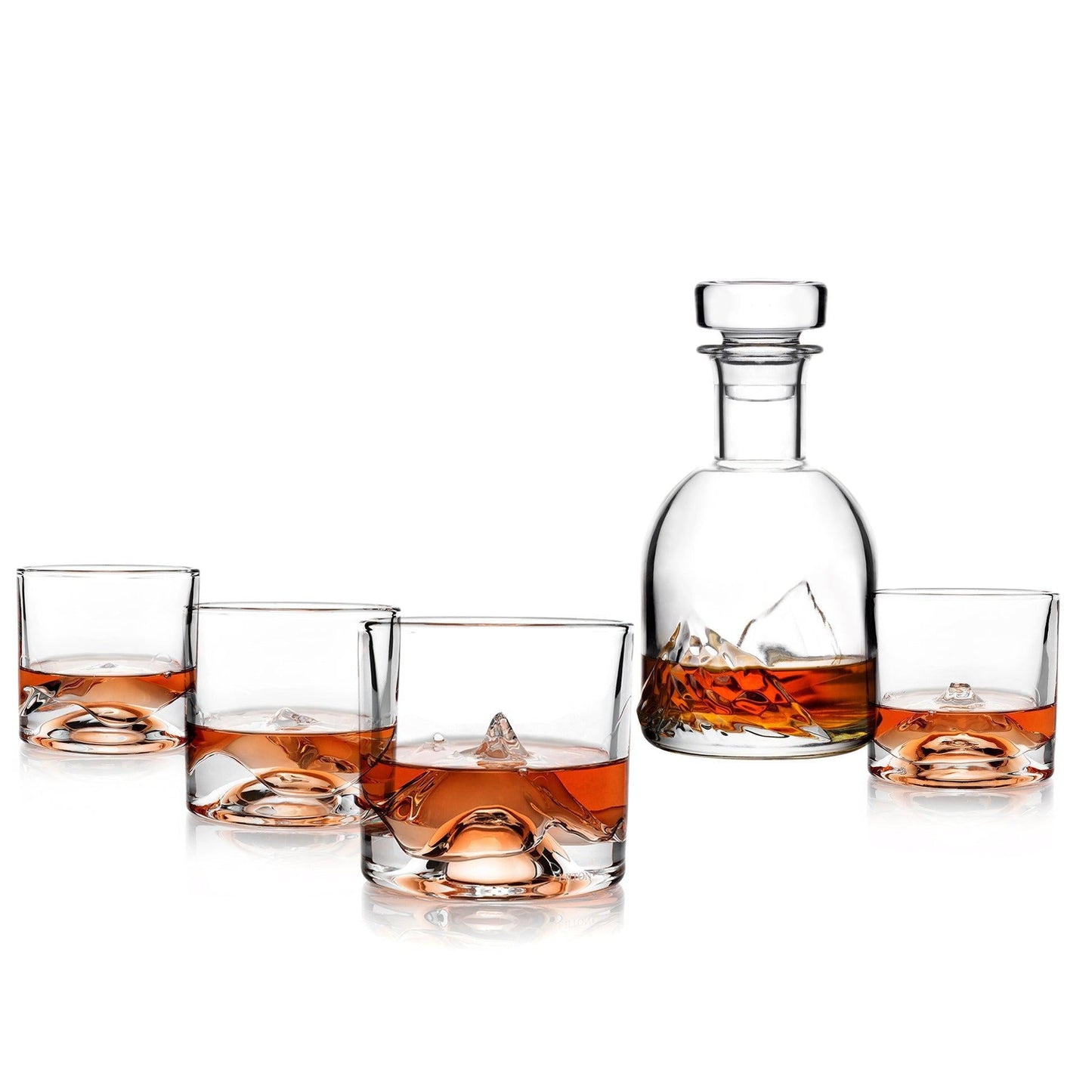 'The Peaks' Crystal Whiskey Decanter Set