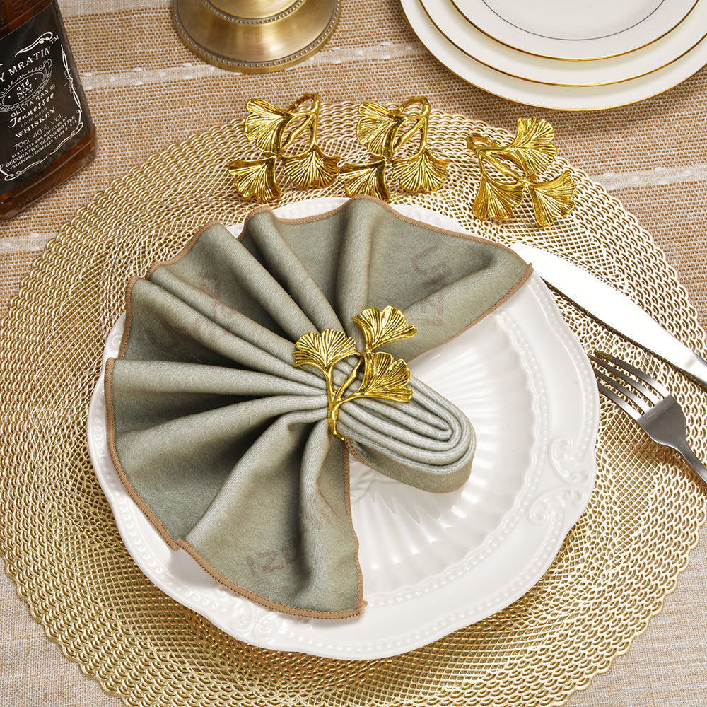 Golden Aura Napkin Rings