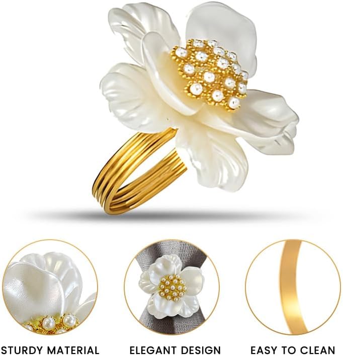 Floral Whisper Napkin Rings