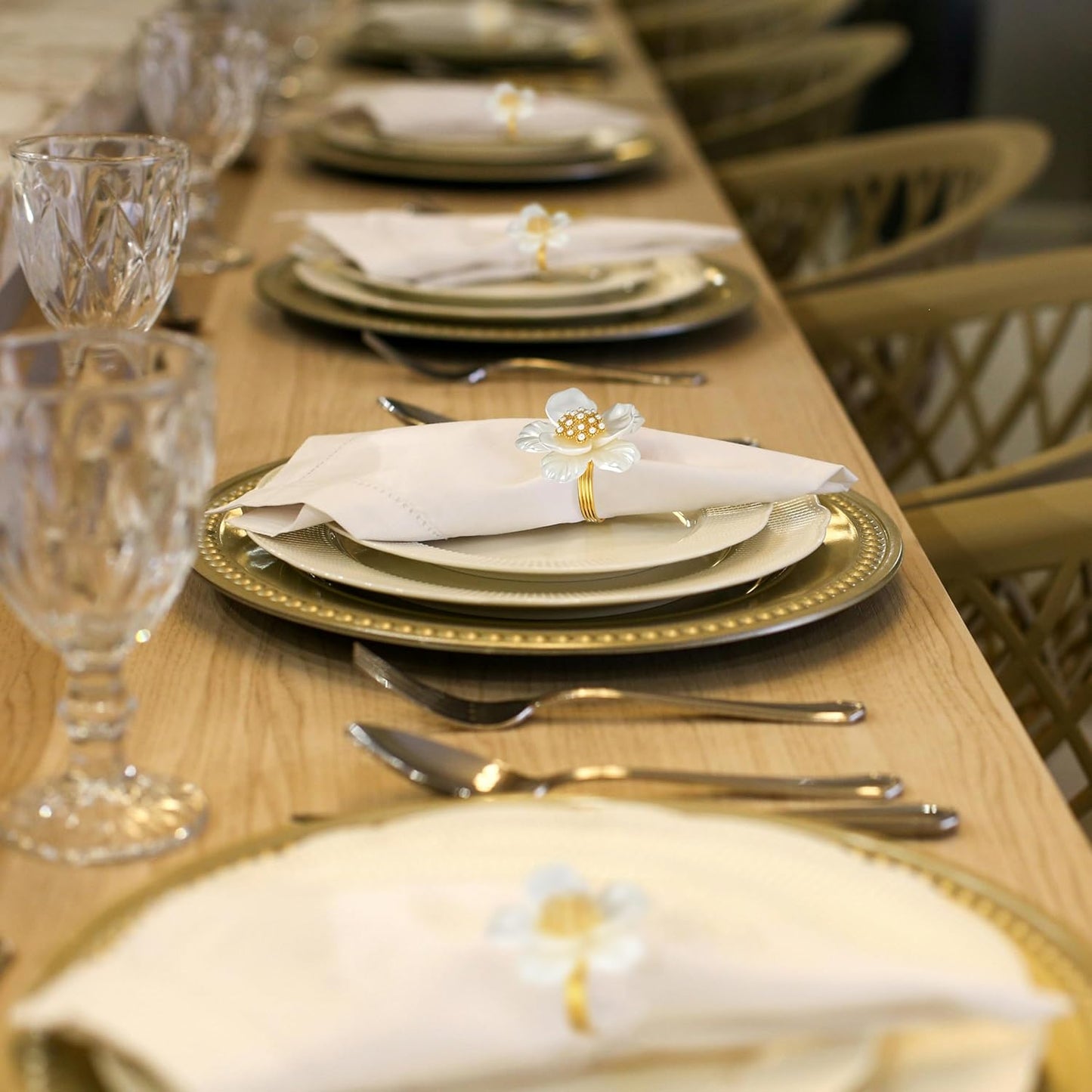 Floral Whisper Napkin Rings