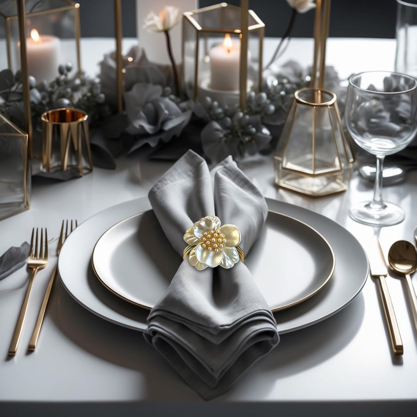 Floral Whisper Napkin Rings