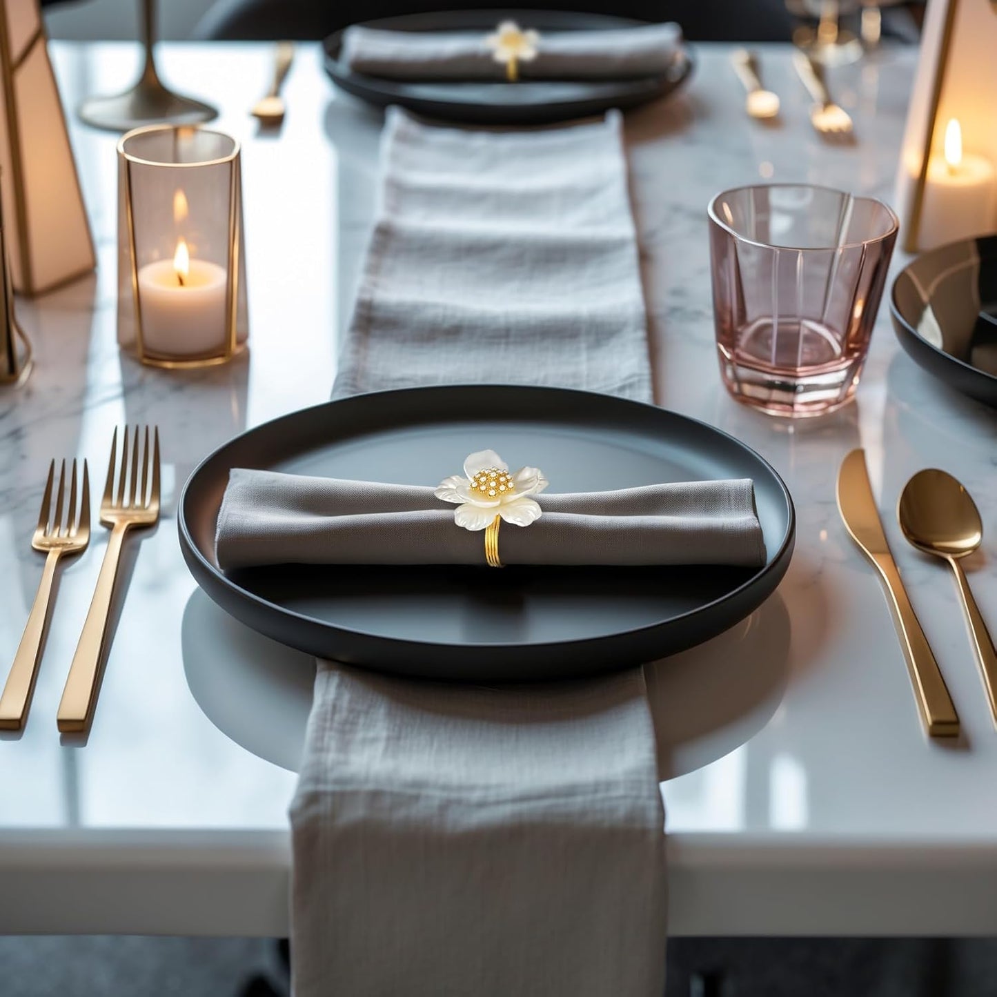 Floral Whisper Napkin Rings